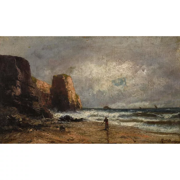 Karl Daubigny — Les Falaises à Étretat.