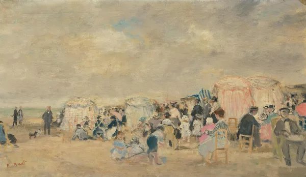 François Gall — L'après-midi des familles, nurses et enfants, Plage de Trouville