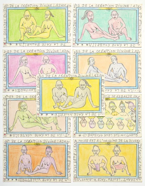 Frédéric Bruly Bouabré — Originaltitel: "Les grandes énigmes de la création divine [...]"