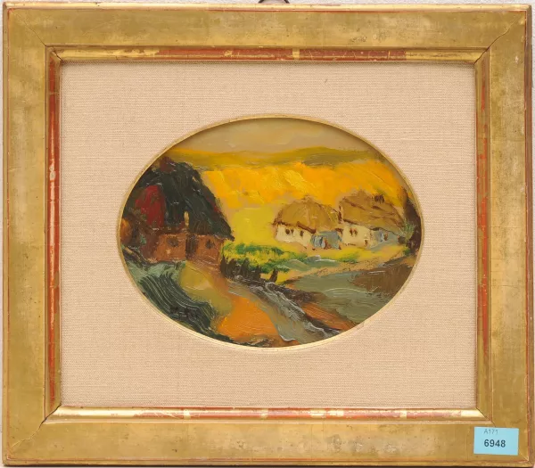 Emmanuel Mané-Katz — Kleine Landschaft mit Häusern
