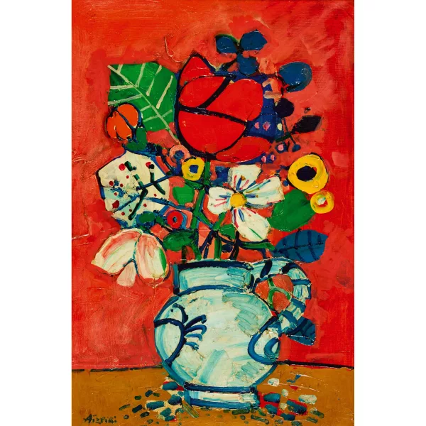 Paul Augustin Aïzpiri — Bouquet de fleurs.
