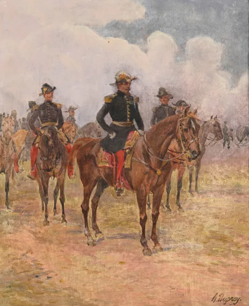 Henri-Louis Dupray — Napoléon III et son état major