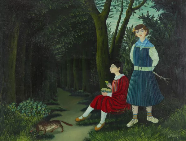 Gyorgy Stefula — Naive Szene im Wald