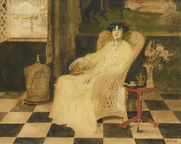 George-Alfred Bottini — Femme assise dans un fauteuil