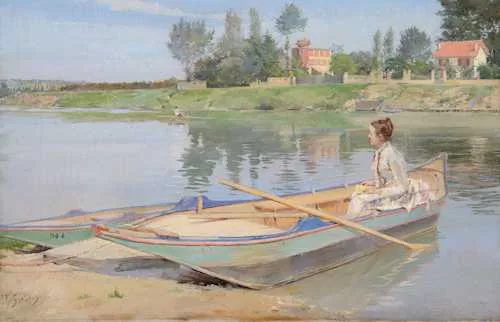 Ferdinand-Joseph Gueldry — La riva a Bry. Circa 1882/83.