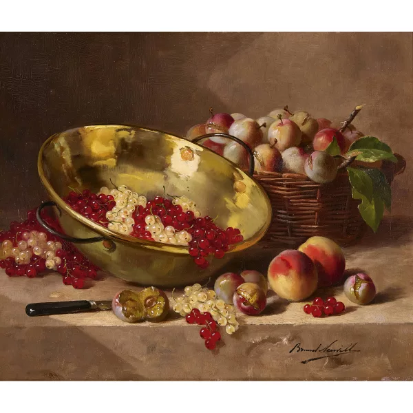 Alfred-Arthur Brunel de Neuville — Natura morta con frutta