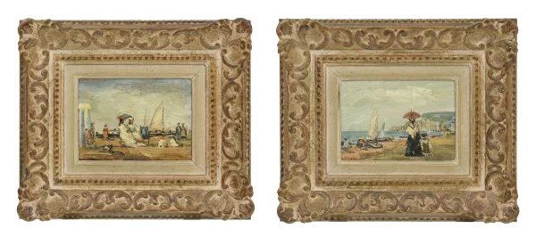Eugène Boudin — Dans le goût de Eugène Boudin — Personnages sur la plage