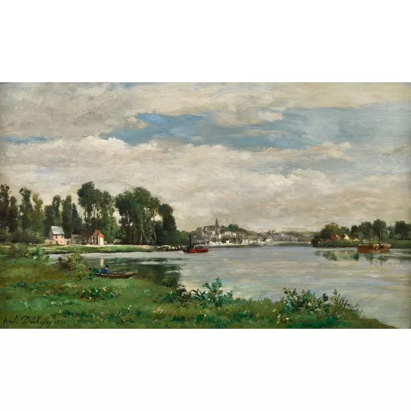 Karl Daubigny — Au bord de la rivière.