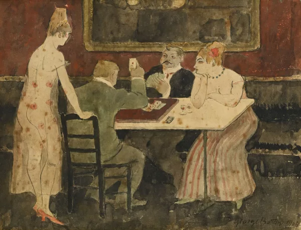 George-Alfred Bottini — Partie de cartes au bistro