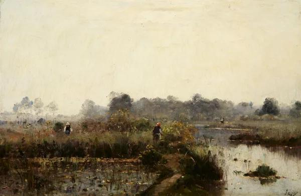 Louis Aimé Japy — Seelandschaft mit Figuren