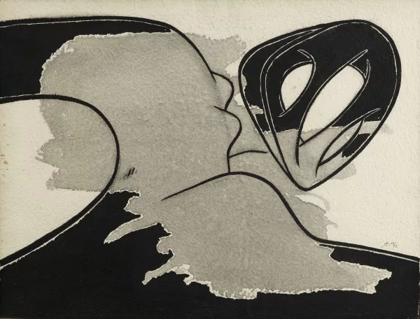 Agustín Cárdenas — Composition abstraite en gris, noir et blanc