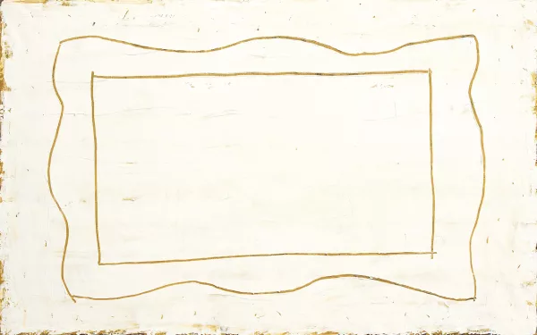 Joan Hernández Pijuan — Blanc amb marc daurat 2, 2004