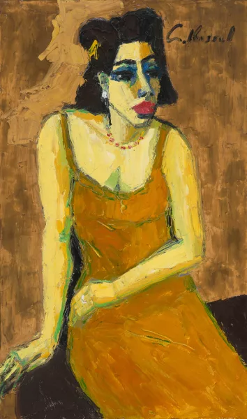 Gernot Kissel — Portrait von Sonja sitzend