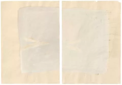 Franz Erhard Walther — Sans titre (deux feuilles)