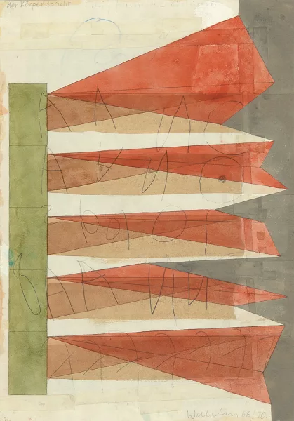 Franz Erhard Walther — Recto : Le corps parle ; verso : Sans titre, 1966/70