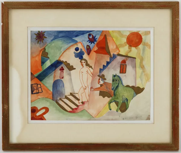 Béla Kádár — Frau und Reiter