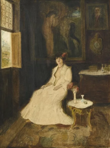 George-Alfred Bottini — Femme assise dans un intérieur