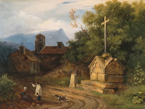 Antoine-Félix Boisselier — Rest by a wayside cross