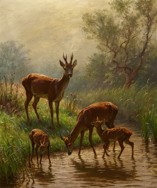 Georges Frédéric Rötig — Rehfamilie