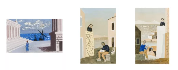 Jean Hugo — Piccole scene in Grecia — insieme di tre opere