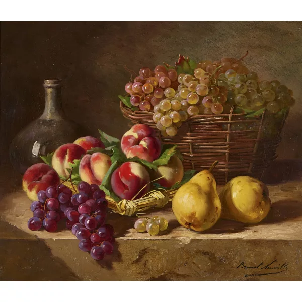 Alfred-Arthur Brunel de Neuville — Natura morta con frutta
