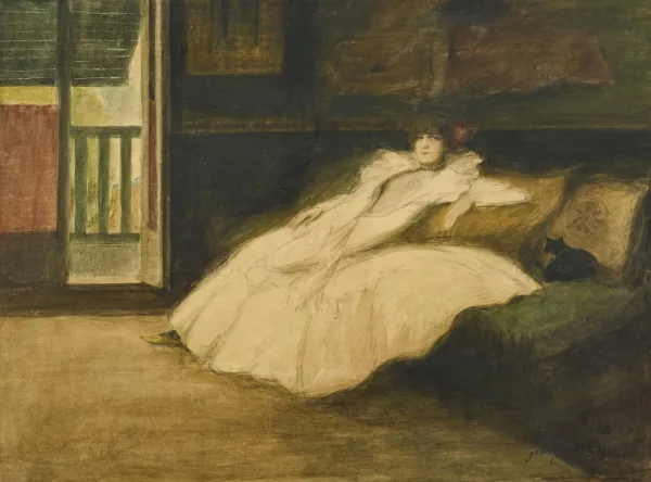 George-Alfred Bottini — La femme au chat