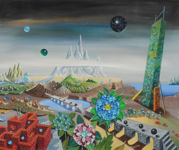 Georges Spiro — Paysage aux bulles
