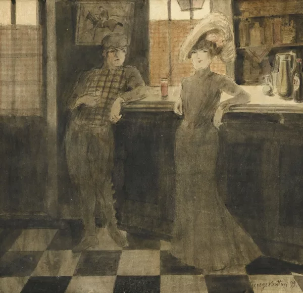 George-Alfred Bottini — Femme et Apache dans un bar