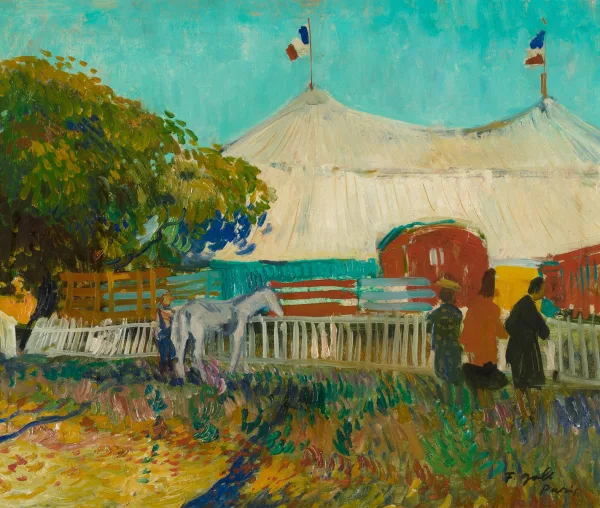 François Gall — Attente devant l'entrée du cirque