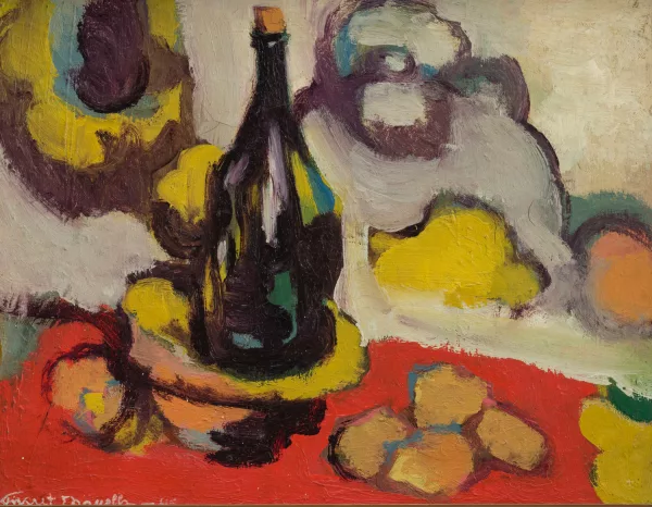 Fikret Saygi Mualla — Nature-morte à la bouteille