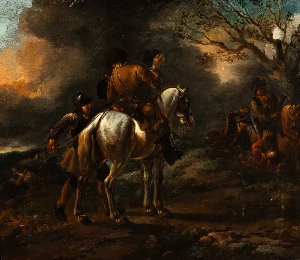 Philips Wouwerman — Suiveur de Wouwerman Philips — Überfall durch Wegelagerer