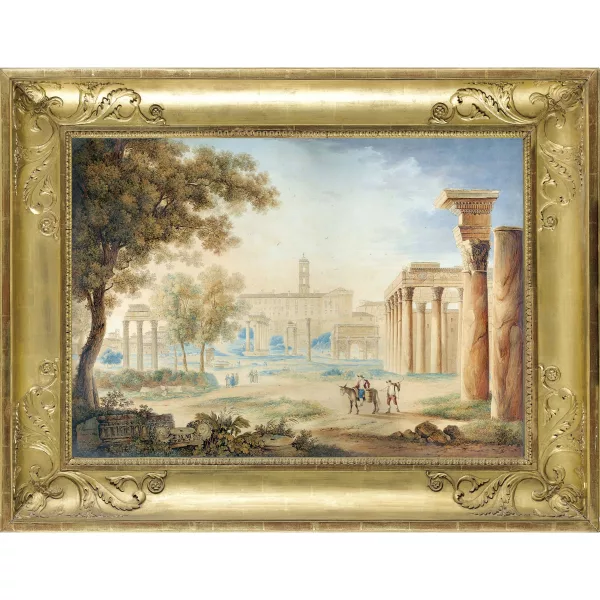 Kaisermann, Franz — Vue du Forum au coucher du Soleil.