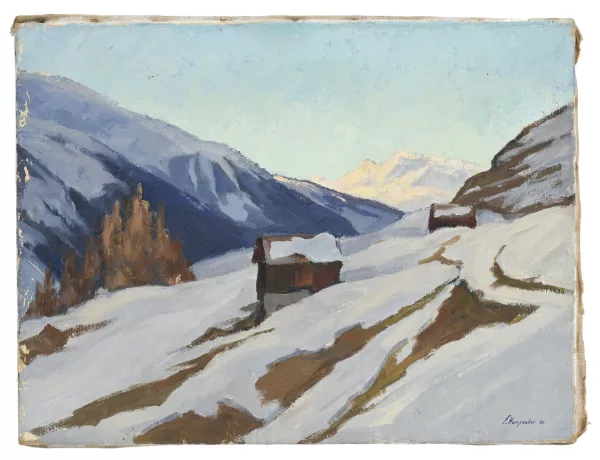 FRÉDY HUNGRECKER — Coucher de soleil, Val d'Hérans (Valais)