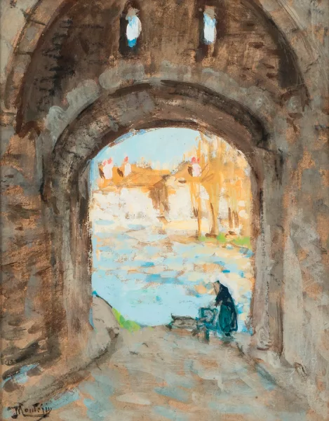 Pierre Eugène Montézin — La poterne à Moret,