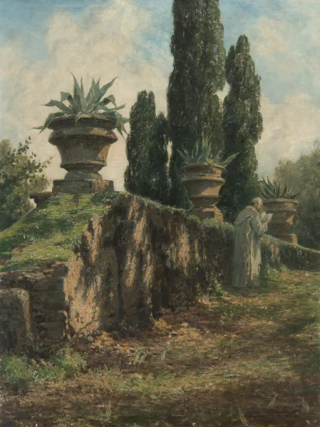 Louise Begas-Parmentier — Zypressen der Villa Torlonia, Frascati