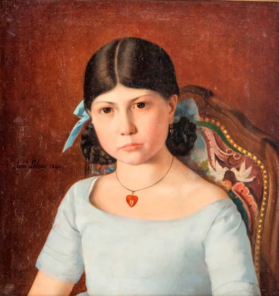 Armand Hubert Simon Leleux — Armand H. Leleux (1818-1885), Jeune fille au