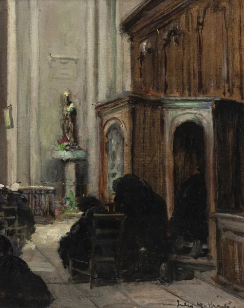 Jules-René Hervé — Fidèles en prières,