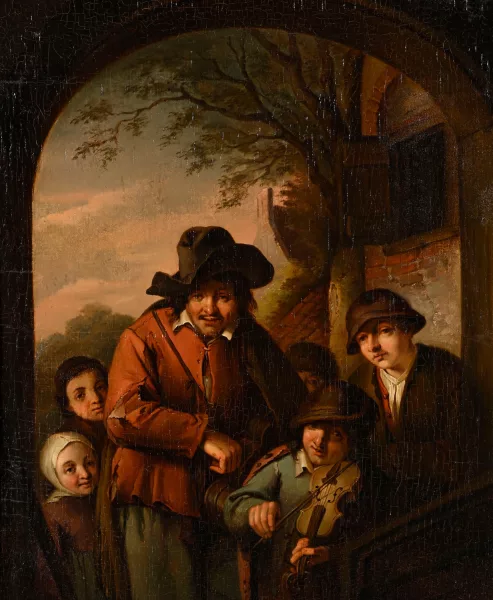 Isaac van Ostade — D’après Isaac Jansz. van Ostade — Groupe de personnages