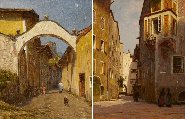 Stefan Simony — Zwei Ansichten von Rattenberg