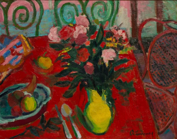Roger Limouse — Nature morte au vase de fleurs
