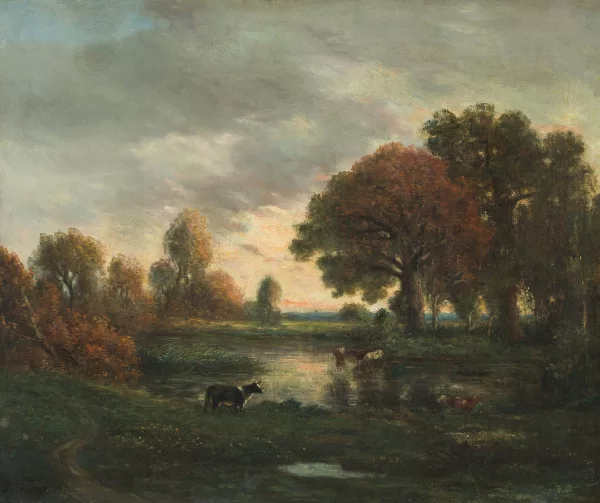 Jules Dupré — Landschaft in der Corrèze mit Kühen