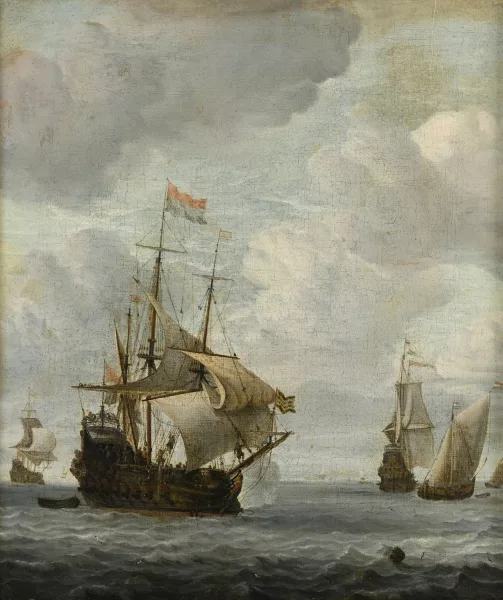 Willem Van de Velde le Jeune — D’après Willem II Van de Velde — "Combat naval"