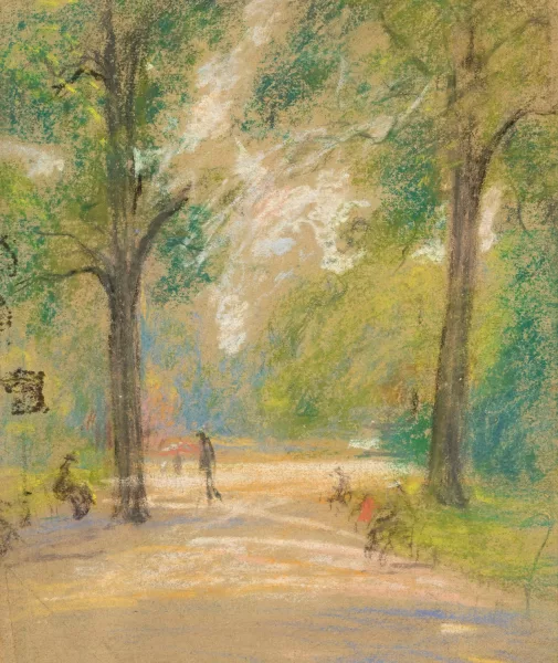 Édouard Vuillard — Attribué à Jean Édouard Vuillard — "Le parc Monceau",