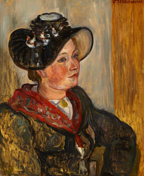 Constantin Terechkovitch — Portrait eines Walliser Mädchens