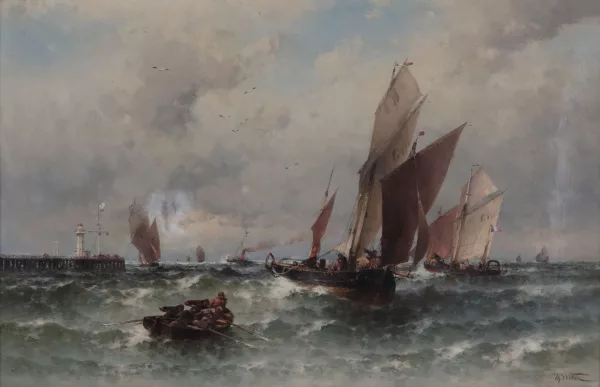 Theodor Alexander Weber — Voiliers en mer