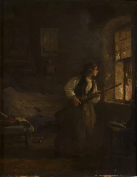 Armand Hubert Simon Leleux — Le siège,