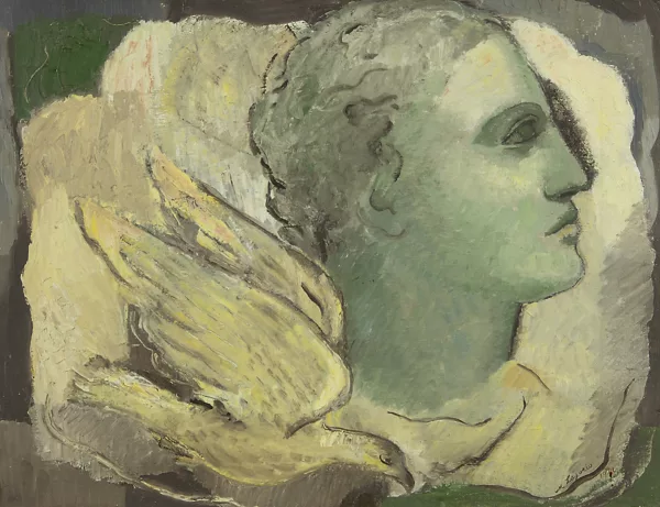 Maria Lagorio — Portrait avec pigeon, 1922