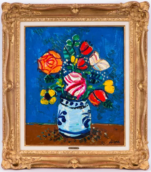 Paul Augustin Aïzpiri — Paul Aizpiri (1919), Fleurs, huile sur toile,
