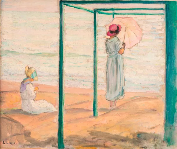 Henri Lebasque — "Deux jeunes filles devant la mer"