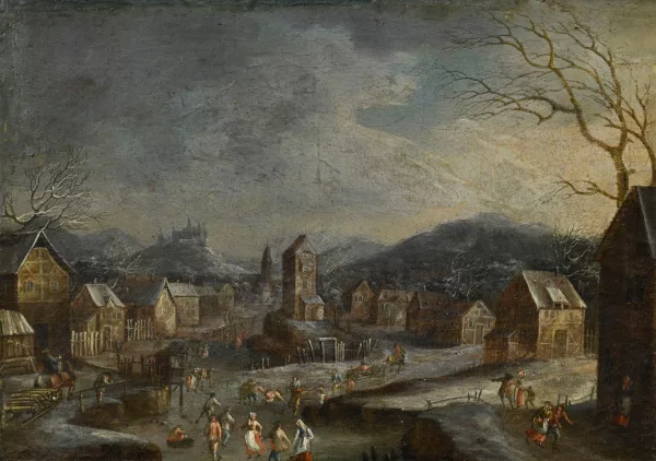 Jan Abrahamszoon Beerstraten — Entourage de Jan Abrahamsz Beerstraten — Patineurs